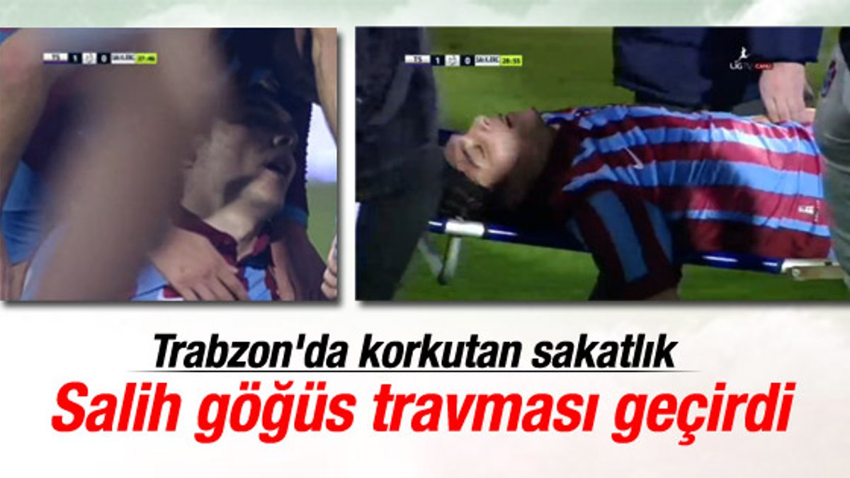 Trabzonspor'da Salih Dursun göğüs travması geçirdi