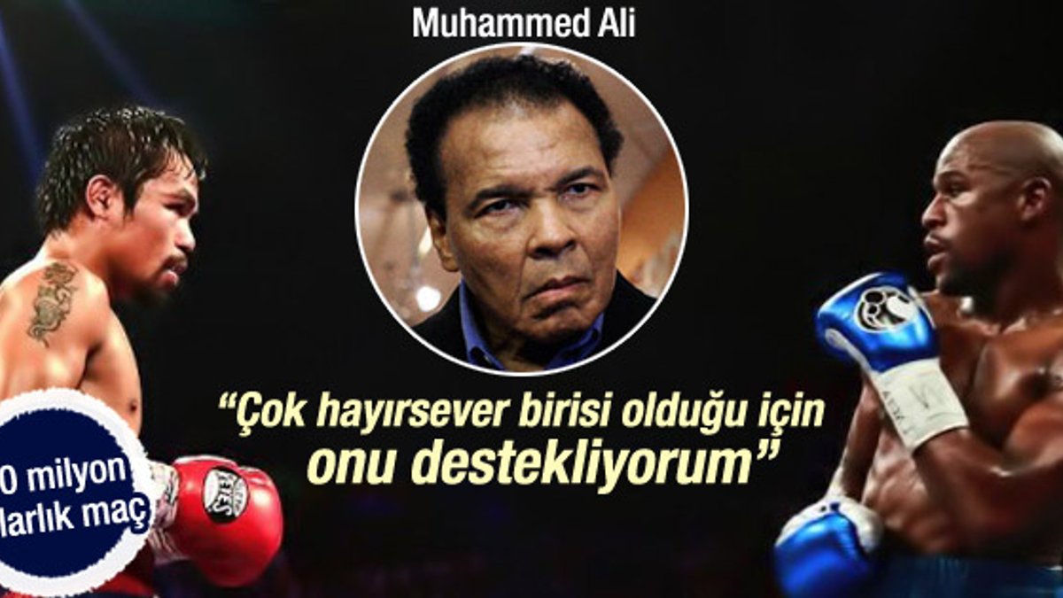 Muhammed Ali, Pacquiao'yu destekliyor