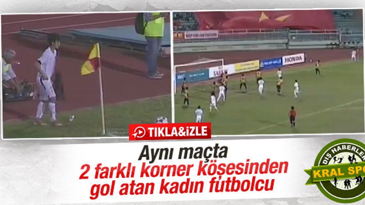 2 farklı korner köşesinden gol atan kadın futbolcu - İZLE