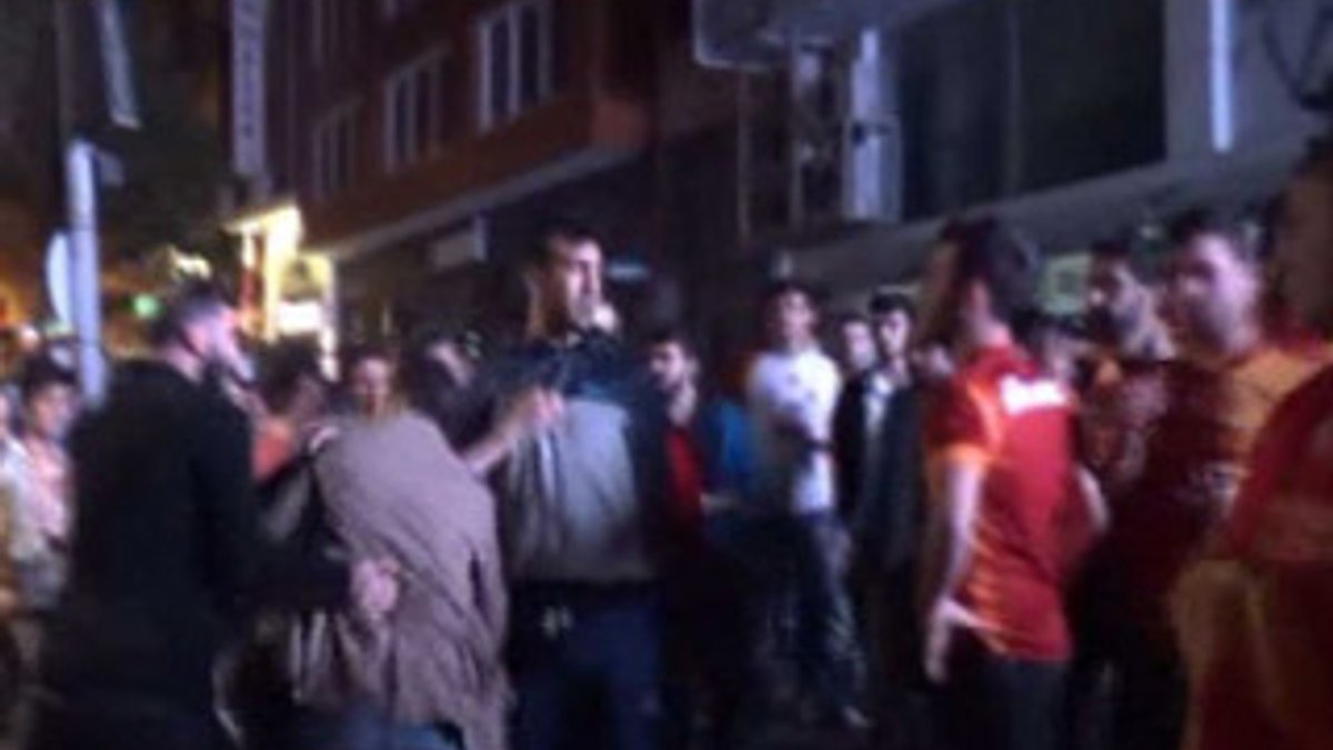 Giresun'da Galatasaray taraftarları arasında kavga İZLE