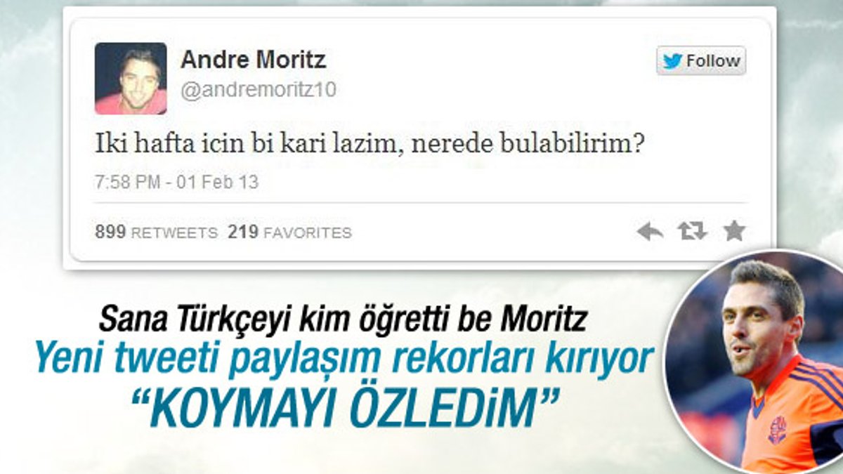 Andre Moritz'den güldüren tweet