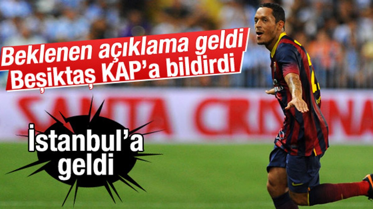 Beşiktaş Adriano'yu KAP'a bildirdi
