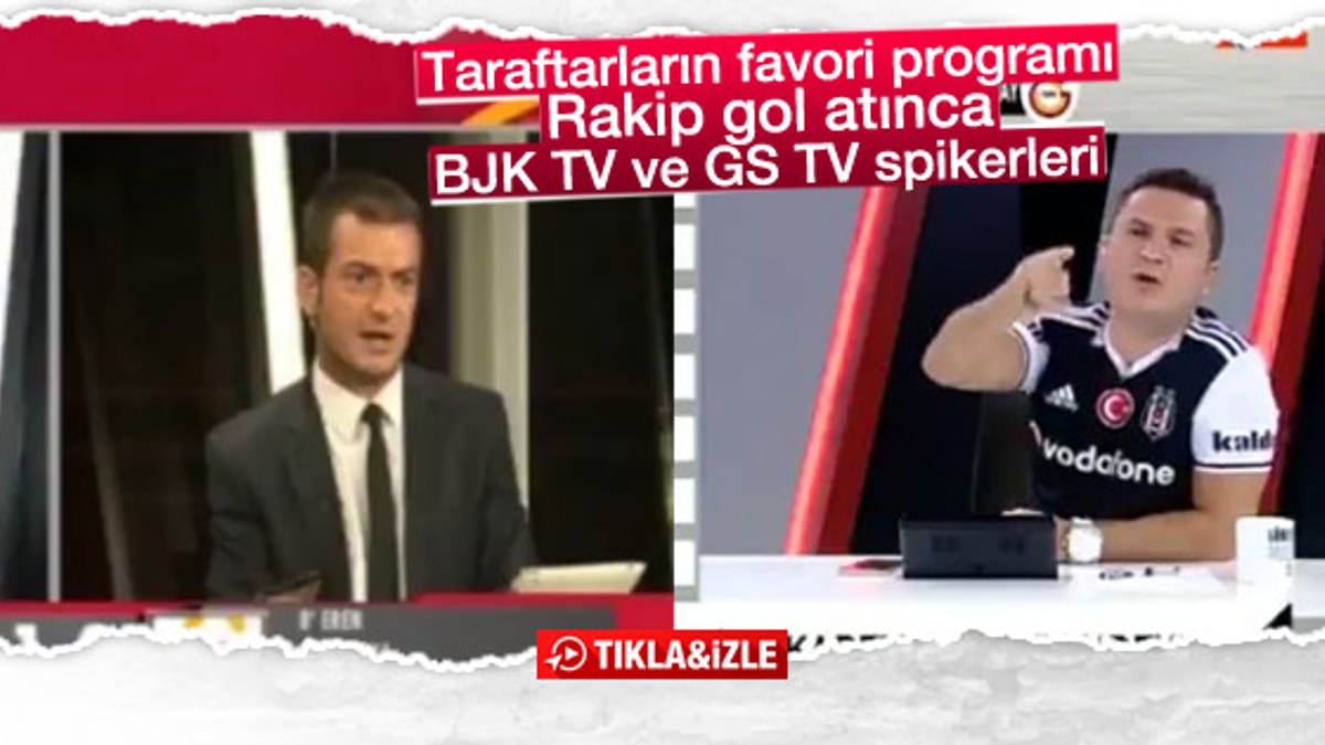 BJK TV ve GS TV spikerlerinin gollere tepkisi - İZLE