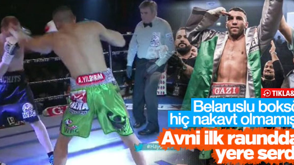 Avni Yıldırım Belaruslu boksörü nakavt etti - İZLE