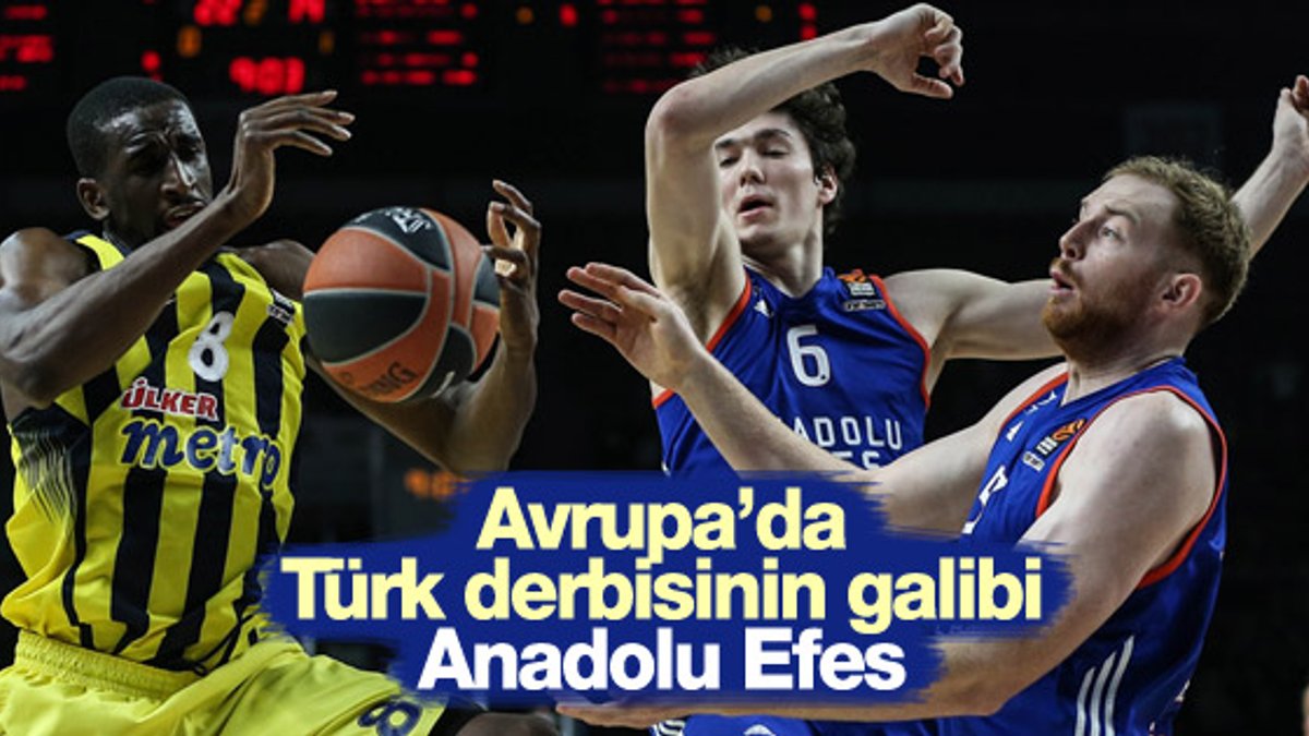 Anadolu Efes Avrupa Ligi'nde Fenerbahçe'yi yendi