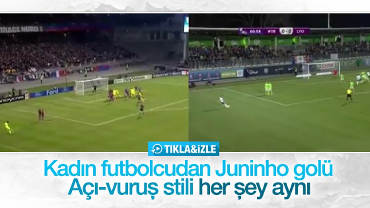 Kadın futbolcudan Juninho golü - İZLE