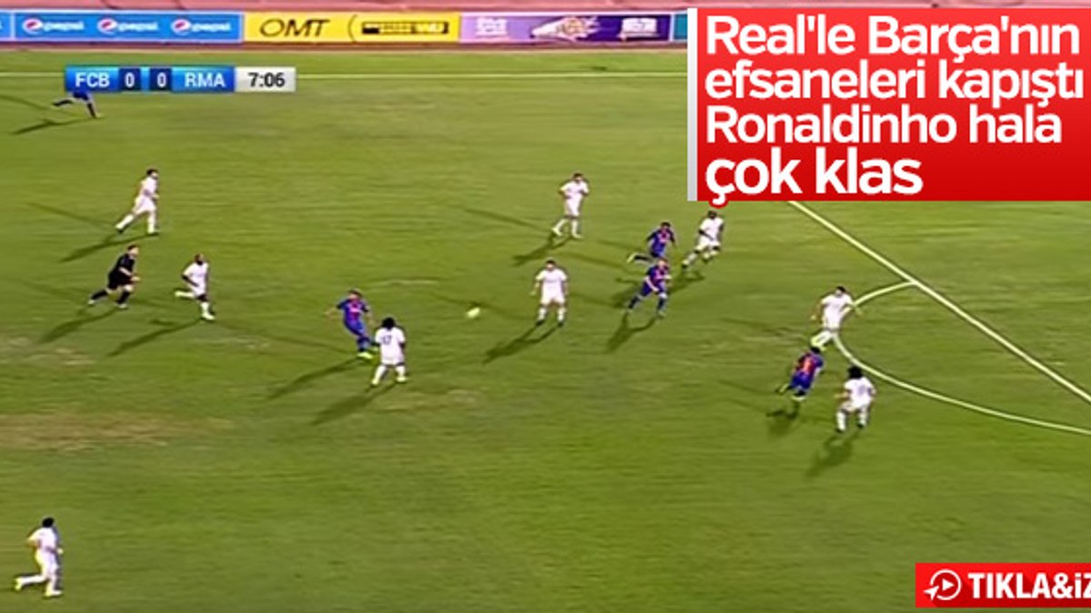 Real Madrid-Barcelona maçında Ronaldinho şov - İZLE