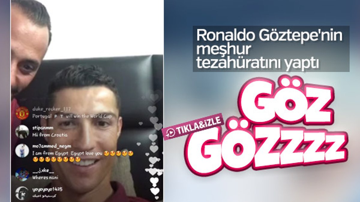 Ronaldo canlı yayında Göztepe tezahüratı yaptı - İZLE