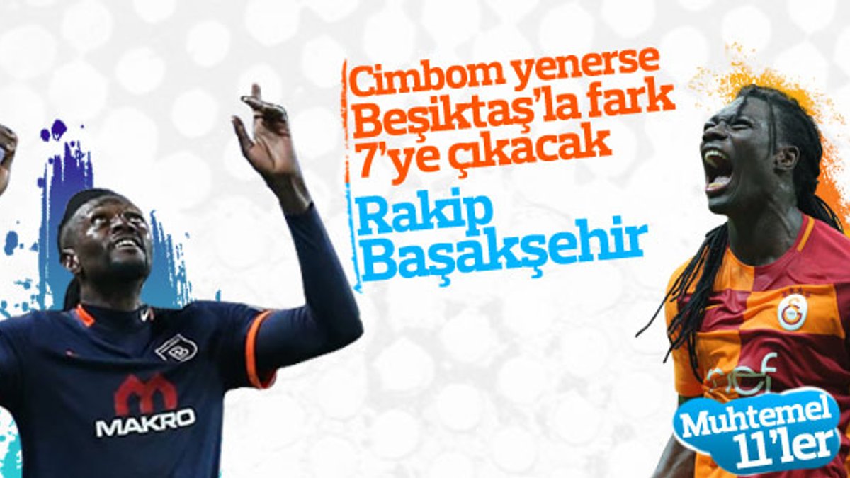 Başakşehir-Galatasaray maçı muhtemel 11'leri