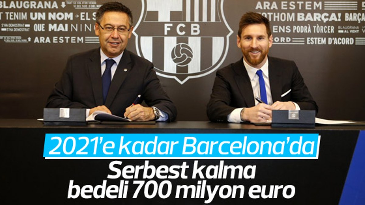 Messi Barcelona'da kaldı