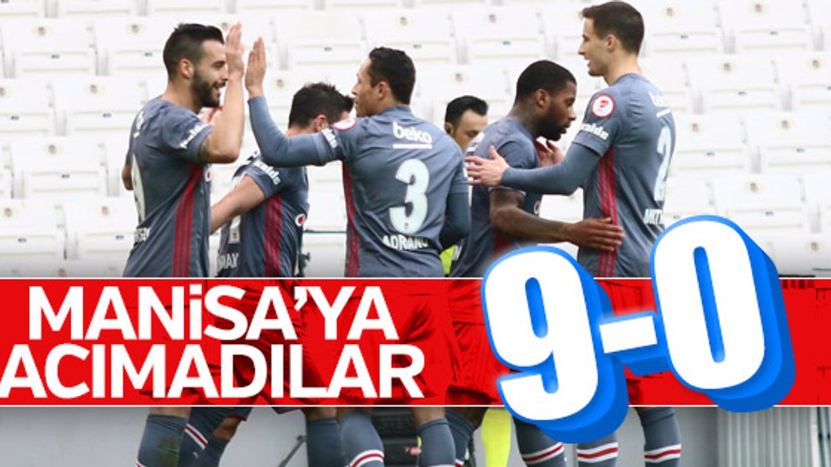 Beşiktaş Manisaspor'a 9 gol attı