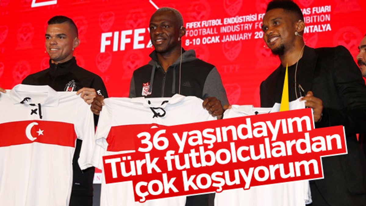 Eto'o: Türk futbolcular 800 metre arkamda