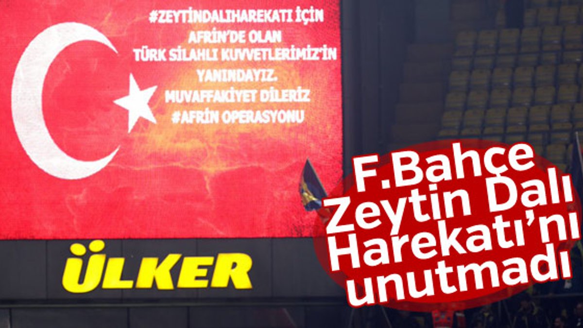 Fenerbahçe'den 'Zeytin Dalı' harekatına destek