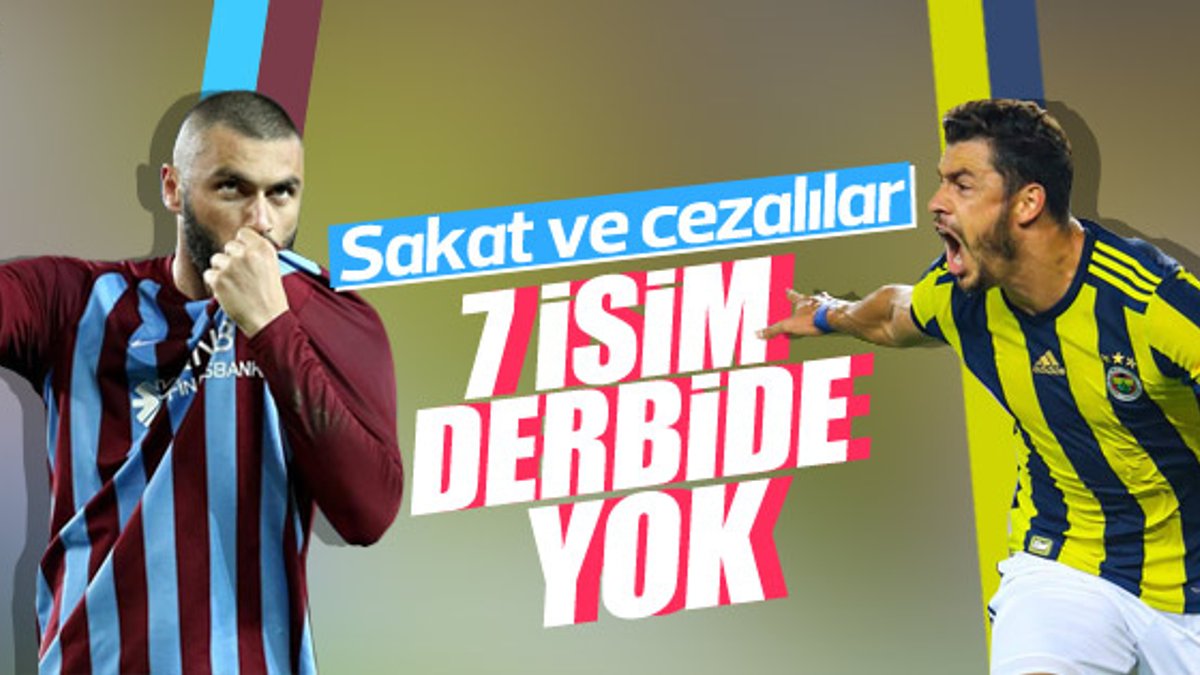 Trabzonspor ve F.Bahçe'de sakat futbolcular