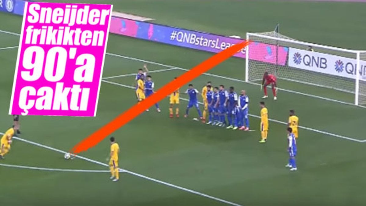 Sneijder'den harika frikik golü - İZLE
