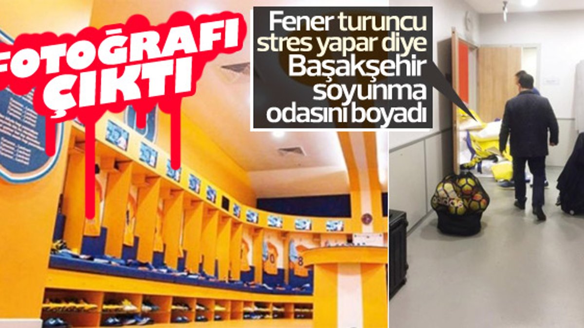 Fenerbahçe, Başakşehir'in turuncu soyunma odasını boyadı
