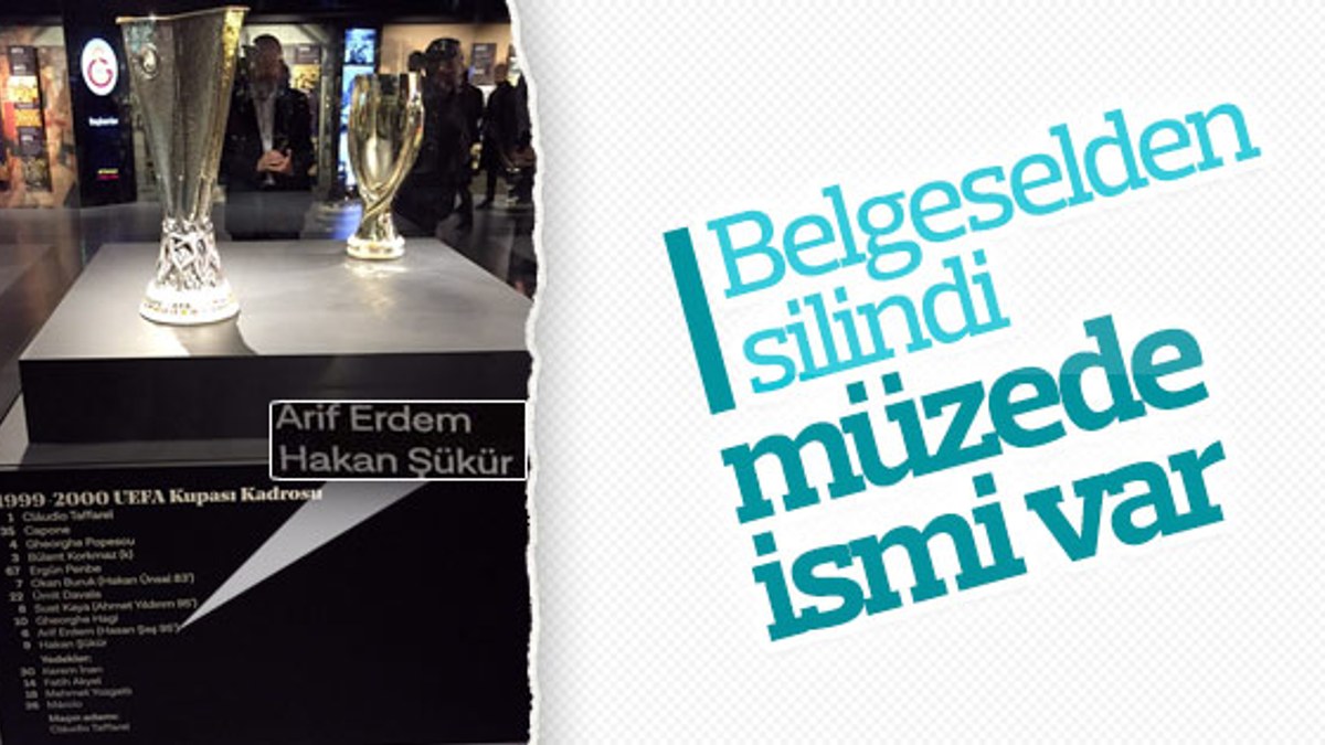Galatasaray Müzesi'nde Hakan Şükür de yer aldı