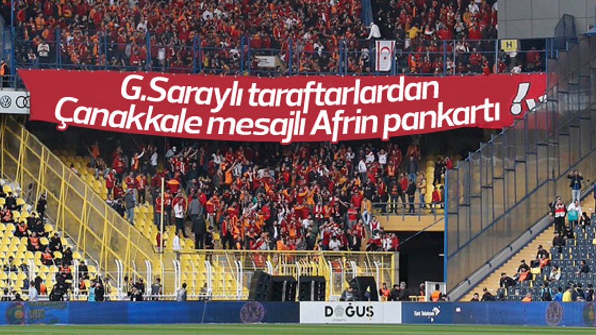 Galatasaray taraftarından Afrin pankartı
