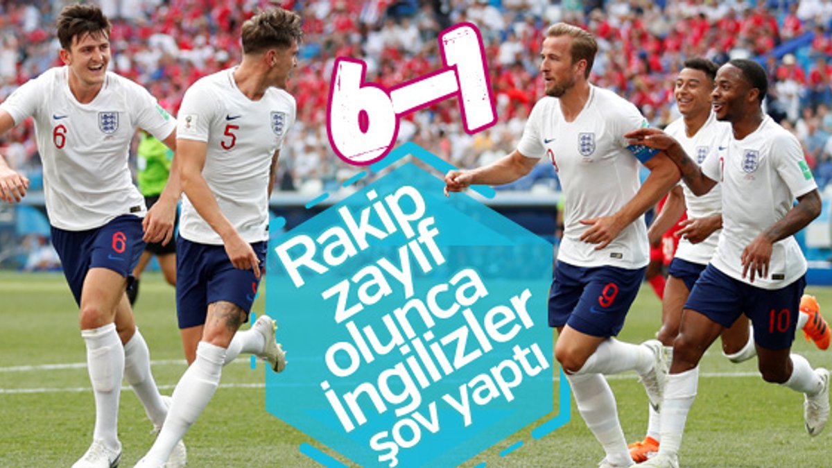 İngiltere'den Panama'ya 6 gol