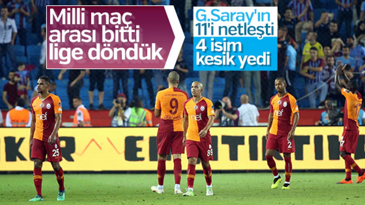 Galatasaray'ın Kasımpaşa maçı 11'i