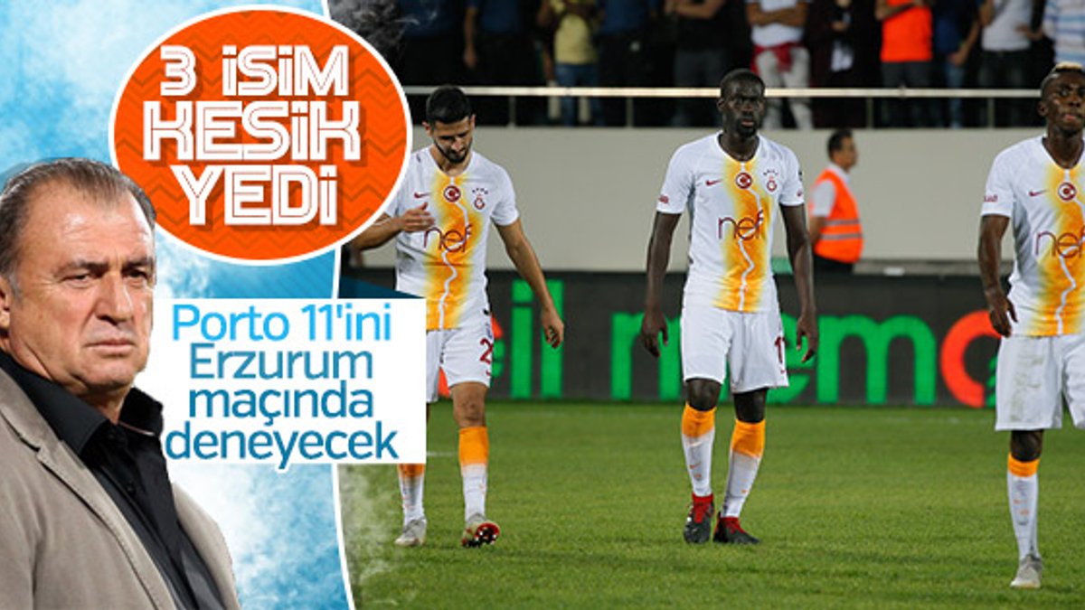 Galatasaray'ın Erzurum maçı 11'i netleşti