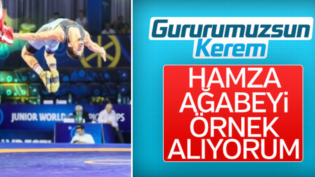 Genç Dünya Şampiyonu Kerem'in idolü Hamza Yerlikaya