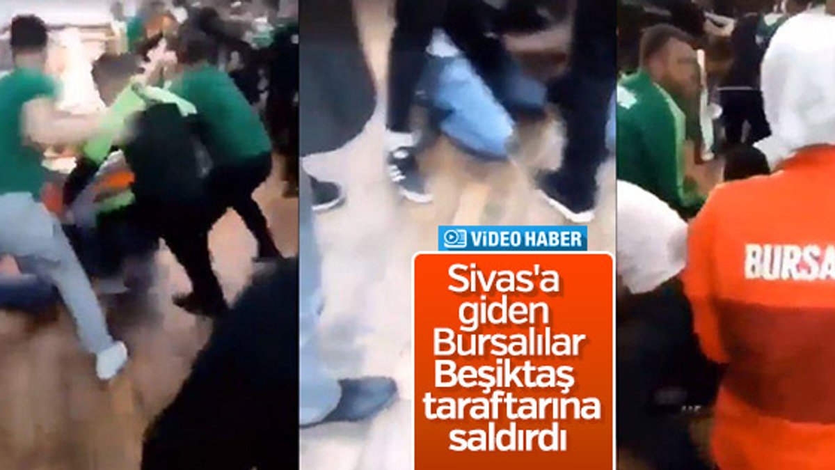 Bursasporlu taraftarlar Beşiktaşlı vatandaşa saldırdı