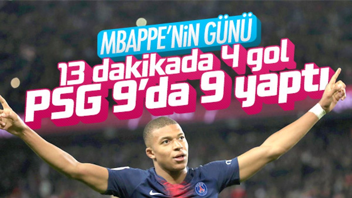 Mbappe 4 golle PSG'yi sırtladı