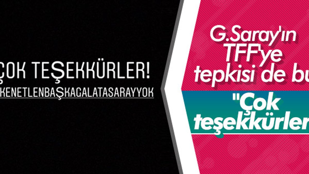 Galatasaraylı futbolculardan TFF'ye tepki