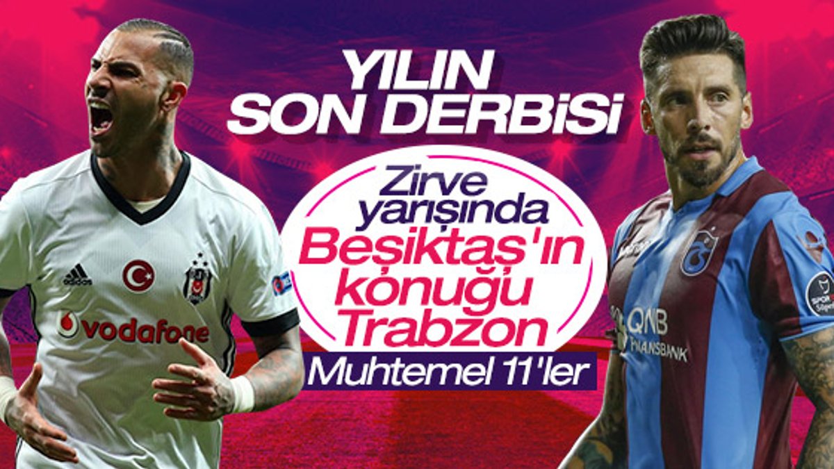 Beşiktaş-Trabzonspor maçı muhtemel 11'leri