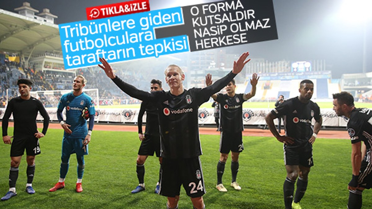 Beşiktaşlı taraftarlardan maç sonu futbolculara tepki