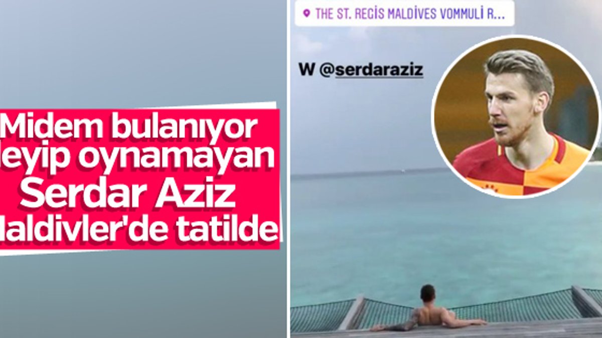Serdar Aziz Maldivler'de tatilde