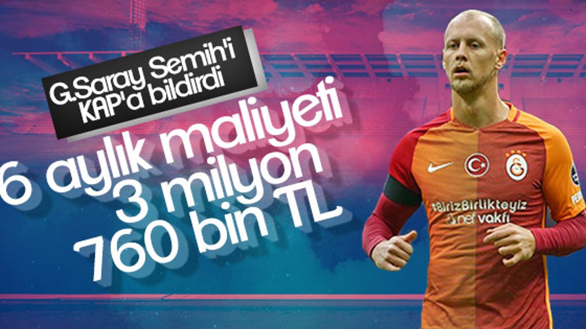 Galatasaray Semih Kaya'nın maliyetini KAP'a bildirdi