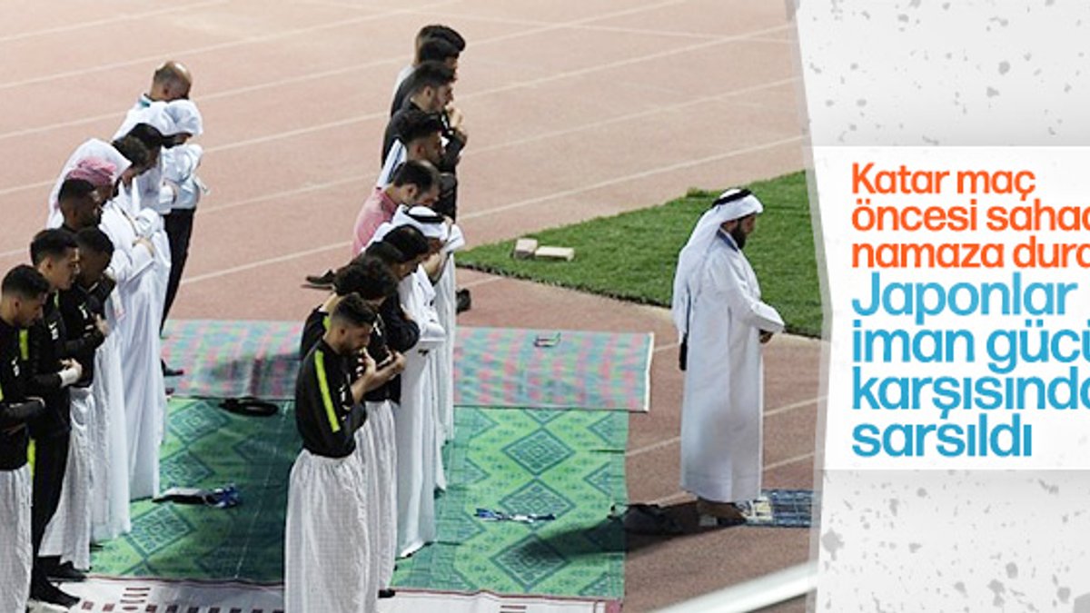 Katar Milli Takımı final öncesi statta namaz kıldı