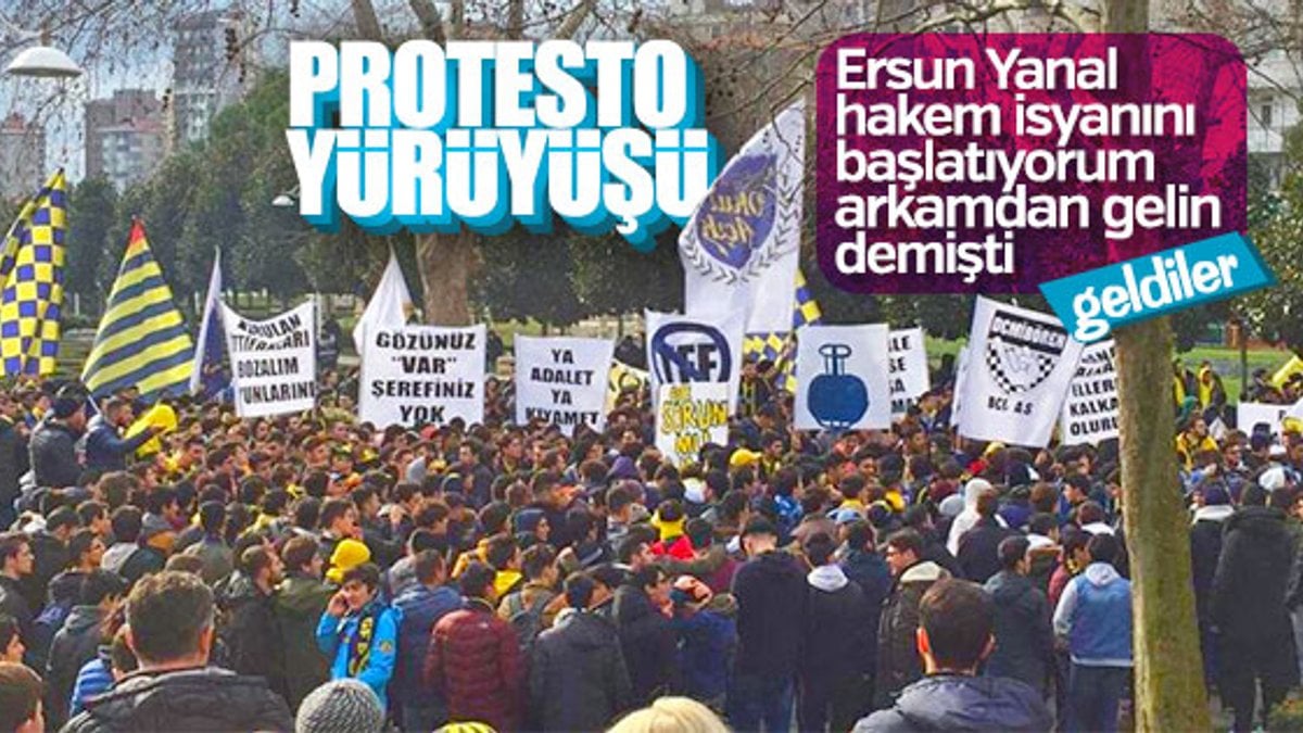Fenerbahçe taraftarı TFF'yi protesto etti