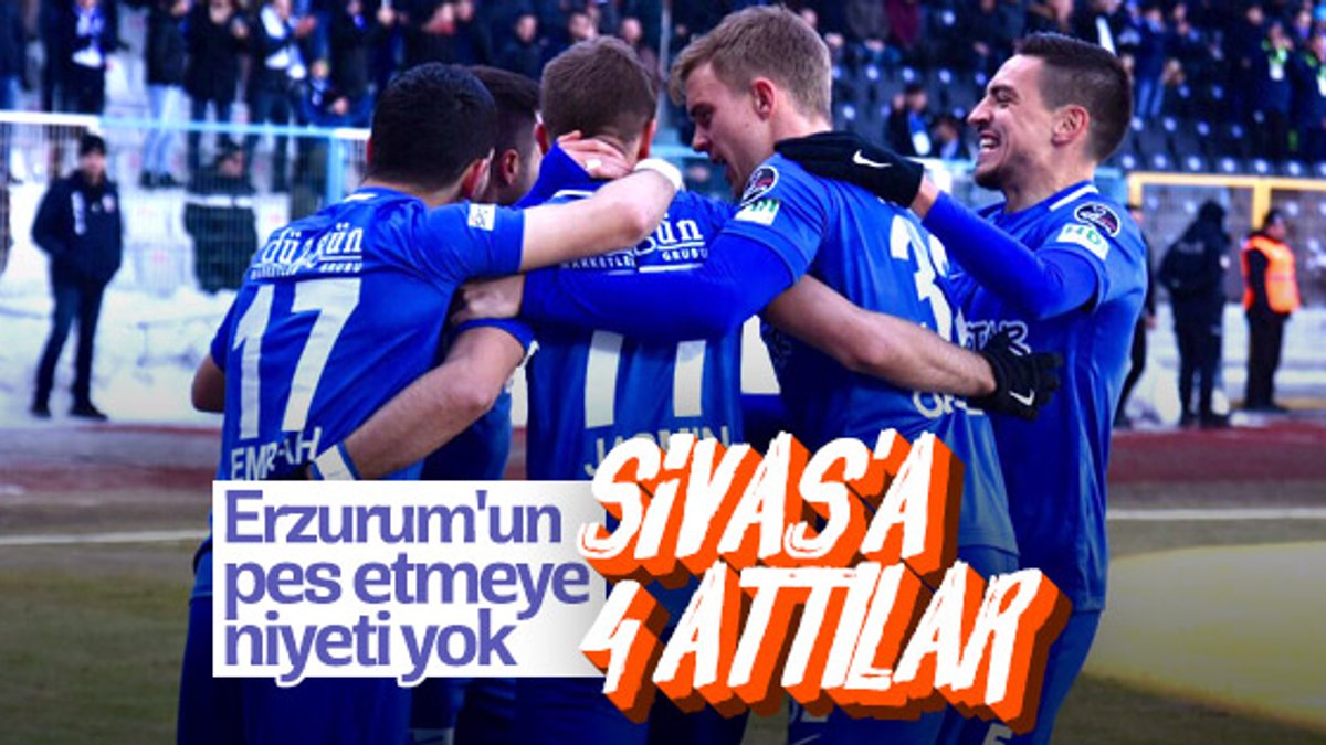 6 gollü maçta kazanan Erzurumspor oldu