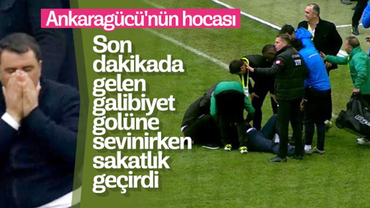 Ankaragücü'nün hocası gol sevincinde sakatlandı