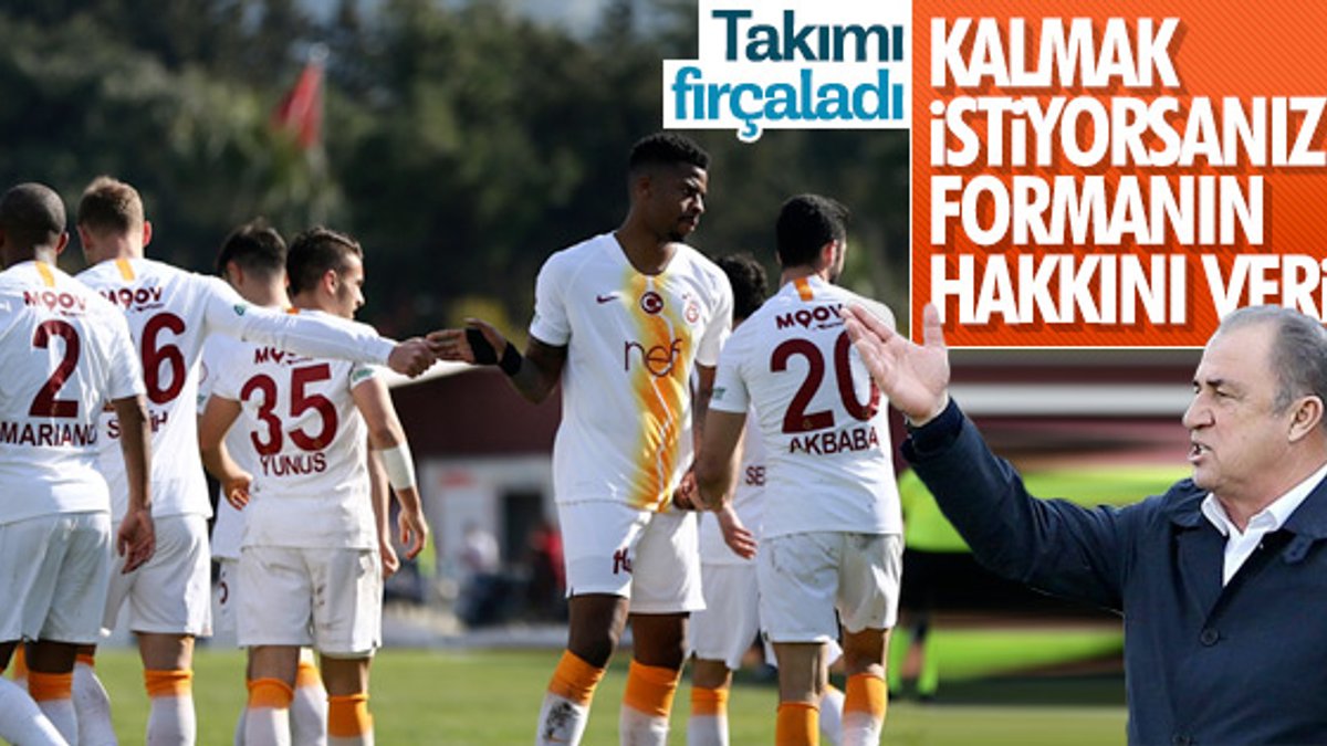 Fatih Terim'den futbolculara tepki