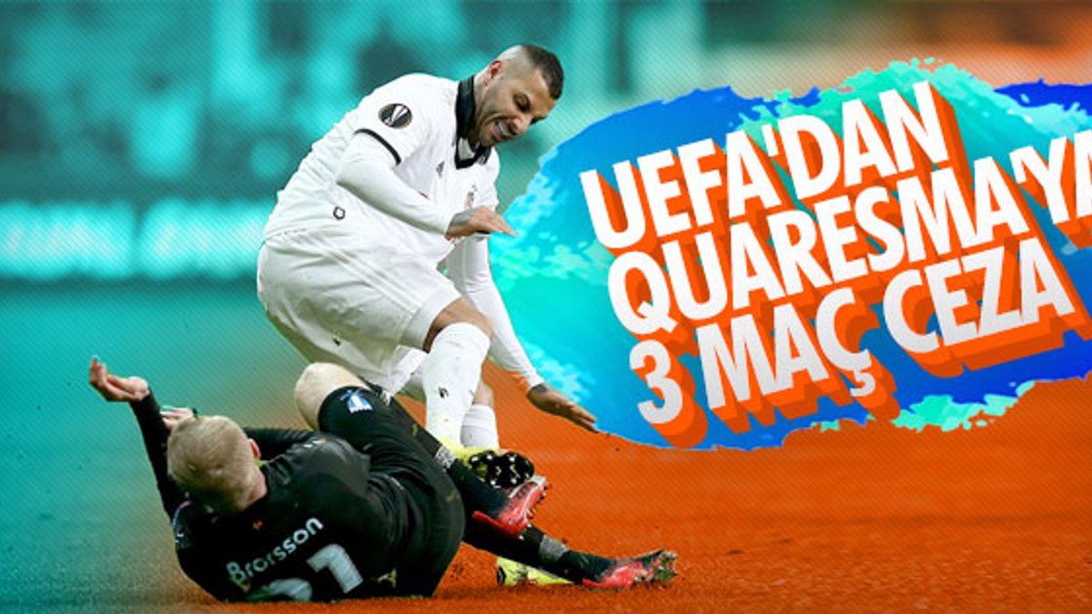 UEFA'dan Quaresma'ya 3 maç ceza