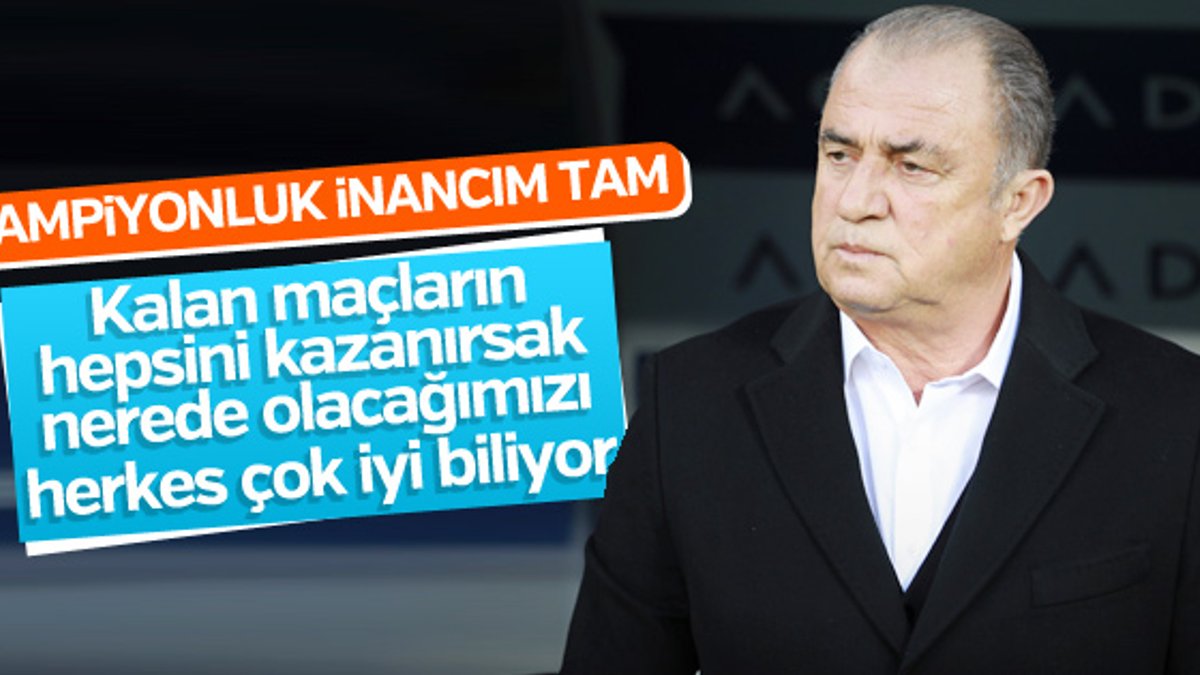 Fatih Terim'den şampiyonluk sözleri