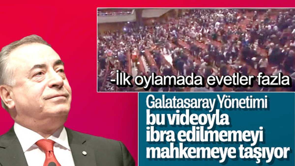 Galatasaray genel kurulunda mikrofona yansıyan konuşma