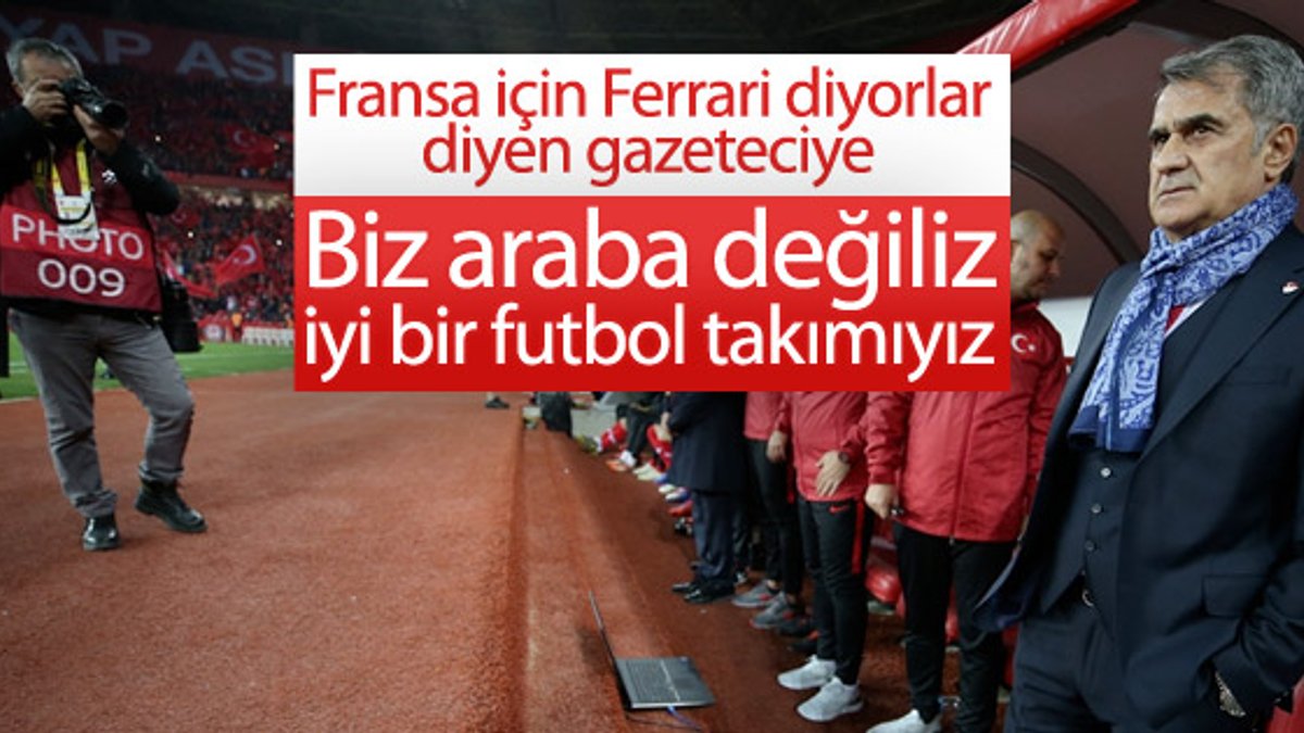 Şenol Güneş: Biz iyi bir futbol takımıyız, araba değiliz