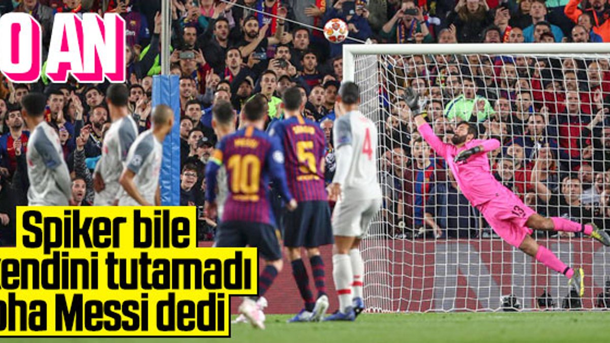 Messi'nin golüne spikerin tepkisi