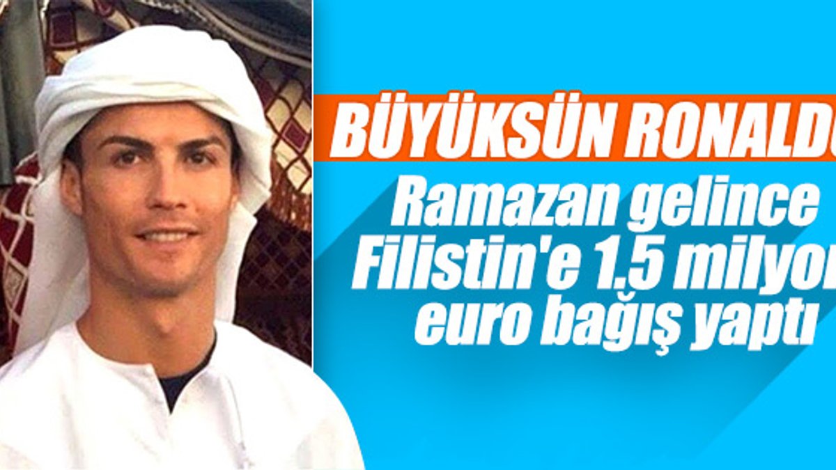 Ronaldo'dan Filistin'e 1.5 milyon euroluk bağış