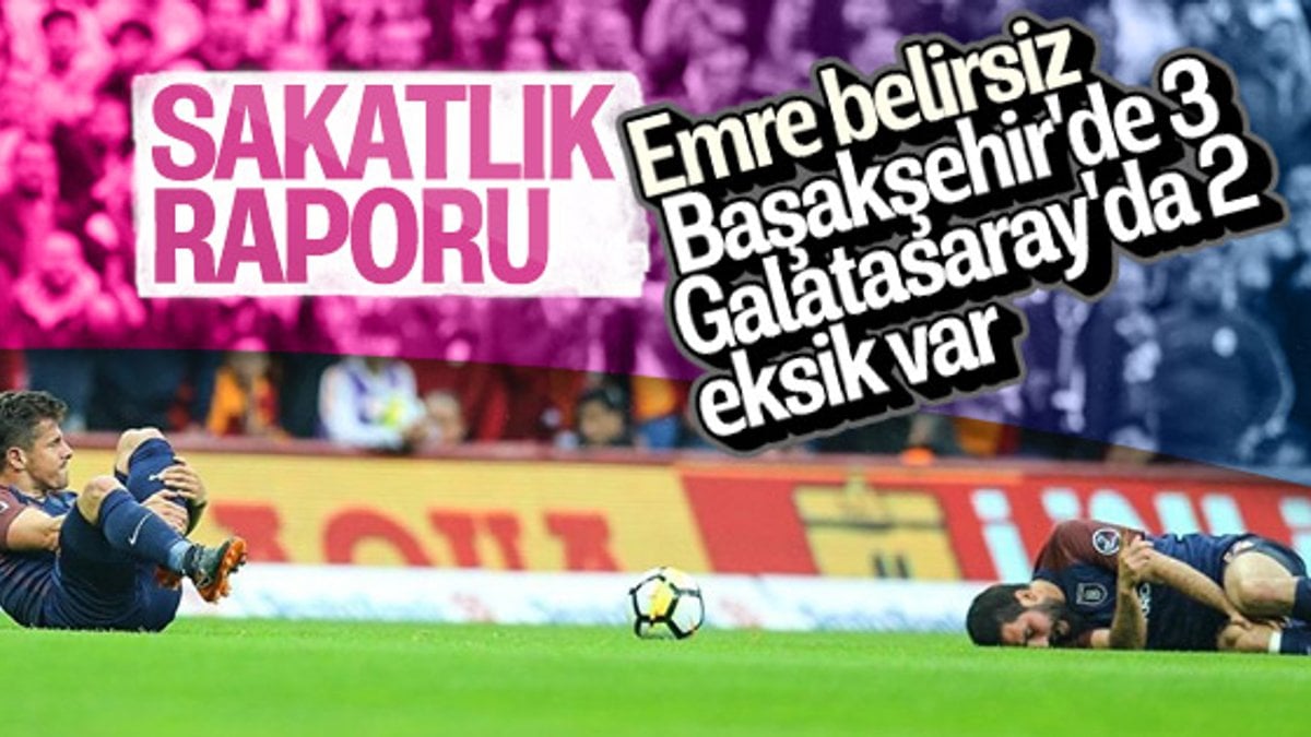 Galatasaray-Başakşehir maçında oynayamayacak isimler