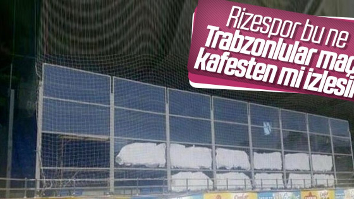 Trabzonspor için hazırlanan deplasman tribünü