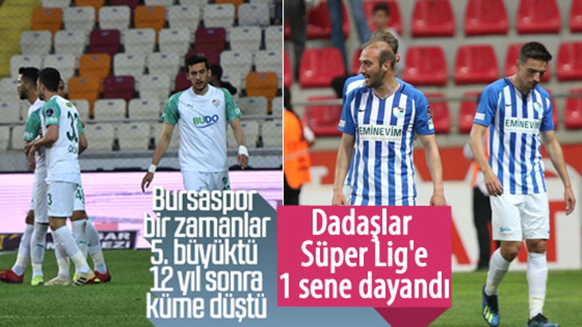 Süper Lig'de küme düşen takımlar belli oldu