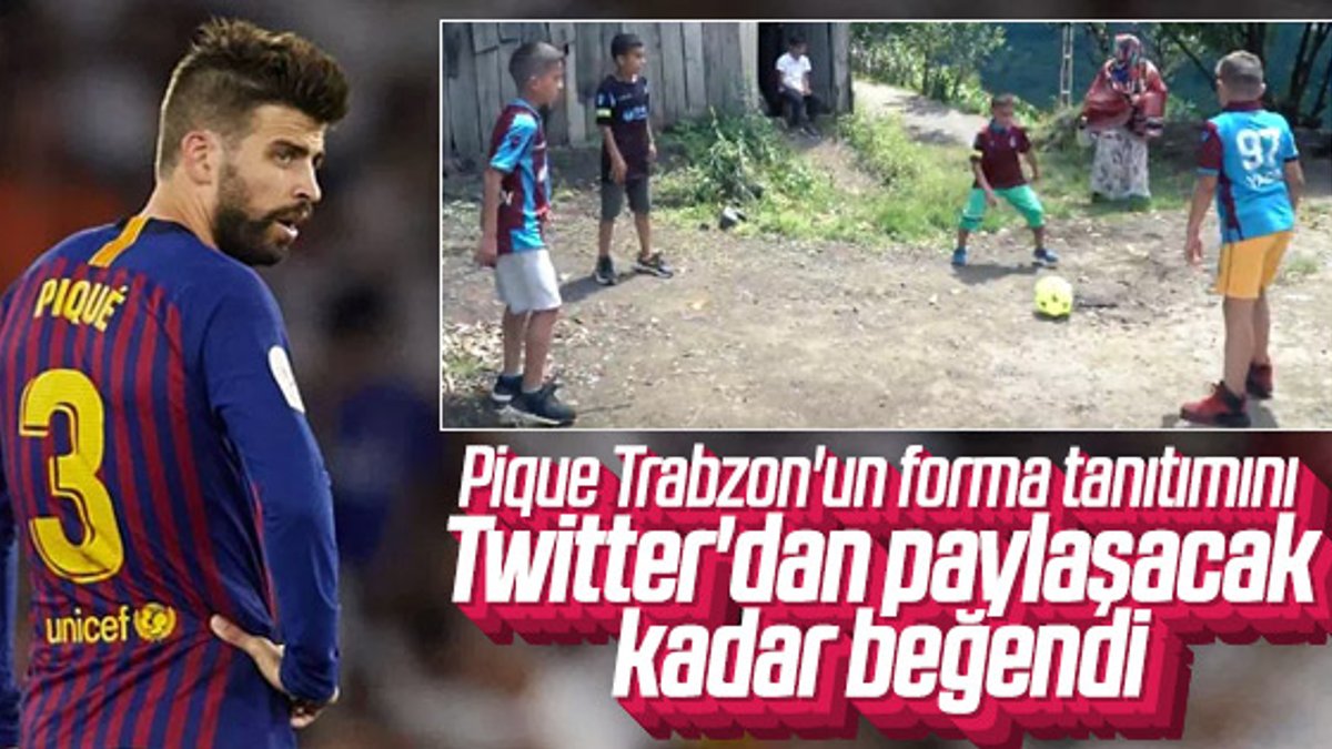 Trabzonspor'un yeni forma tanıtımına Pique'den övgü