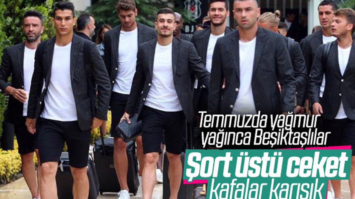 Beşiktaşlı futbolcuların kombini: Şort üstü ceket