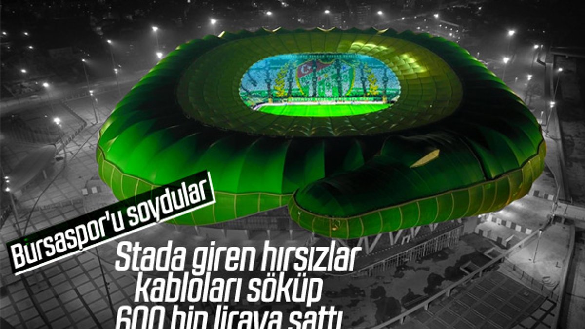 Bursaspor'un stadında kablolar çalındı